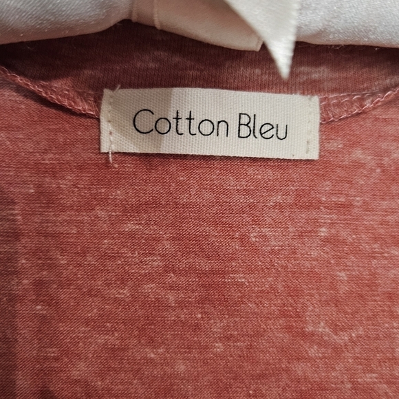 #320 Cotton Bleu - Red heathered Color Knit Top- Size: 3X - Picture 4 of 4